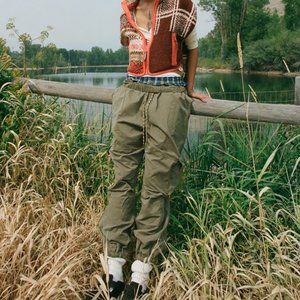 UO Camp Utility Jogger Pants, Olive Green, Size XS